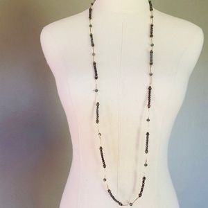 Long Chain Green Bead Necklace